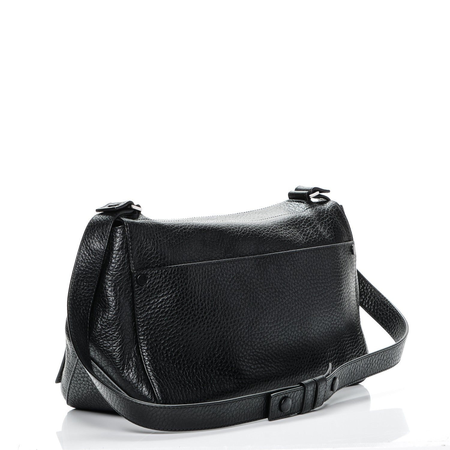 Proenza Schouler Pebbled Calfskin Double Sided PS Courier Bag Black 3 of 7