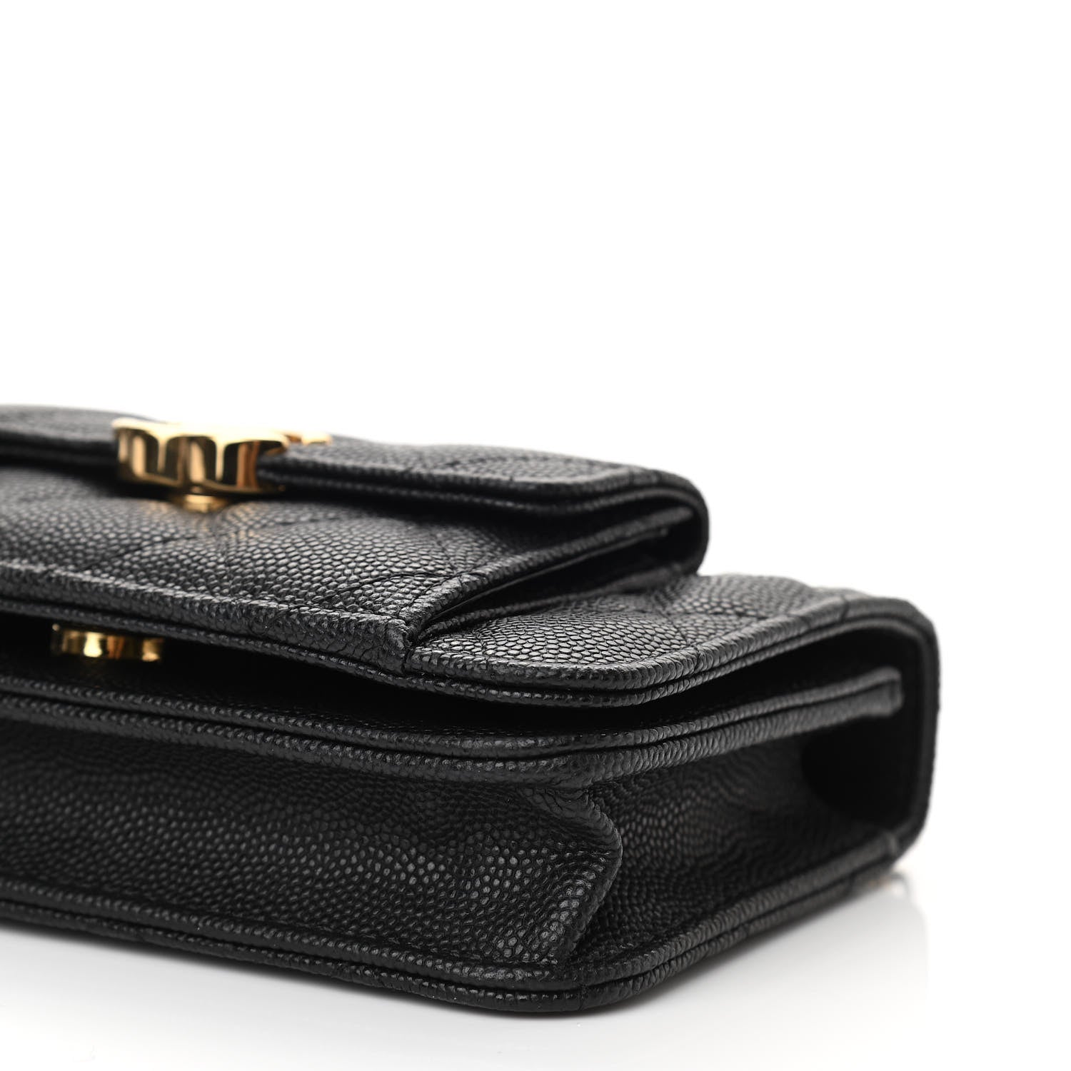 Chanel Caviar Quilted Pocket Twins Clutch With Chain Black 11 of 12