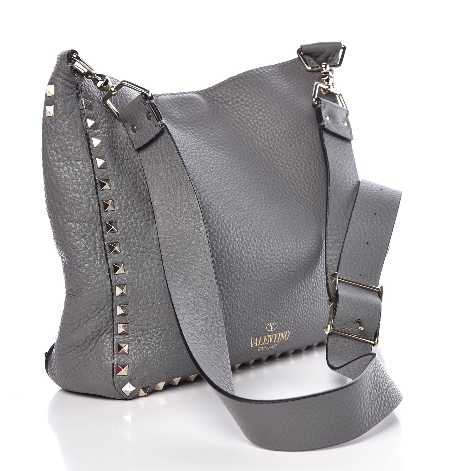 Valentino Garavani Pebbled Calfskin Small Rockstud Flip-Lock Messenger Bag Pebble 3 of 10