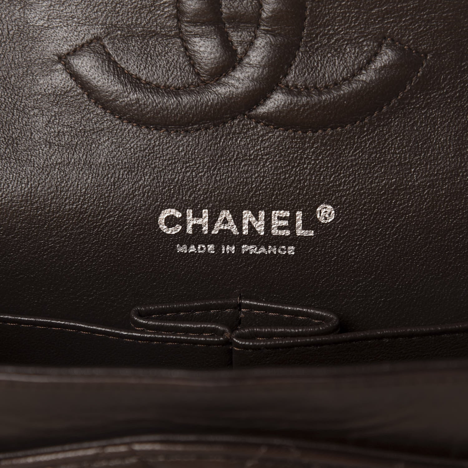 Chanel Lambskin Quilted Medium Double Flap Dark Brown 8 of 12