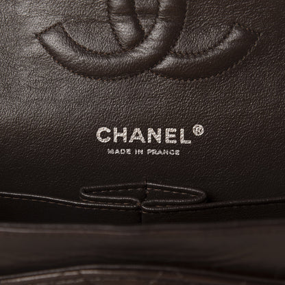 Chanel Lambskin Quilted Medium Double Flap Dark Brown 8 of 12