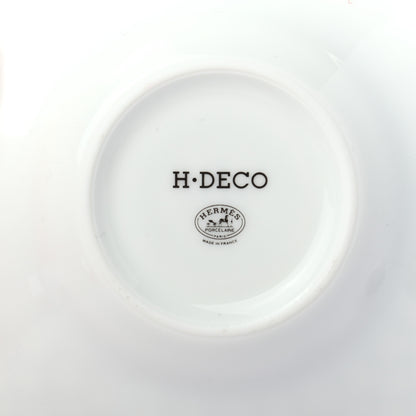 Hermes Porcelain H Deco Coffee Cup And Saucer Set Of 2 Black 7 of 9
