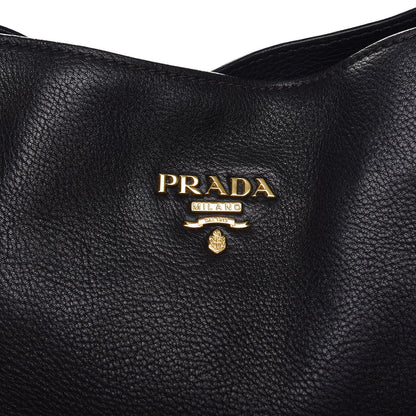 Prada Vitello Daino Tote Nero Black 9 of 13