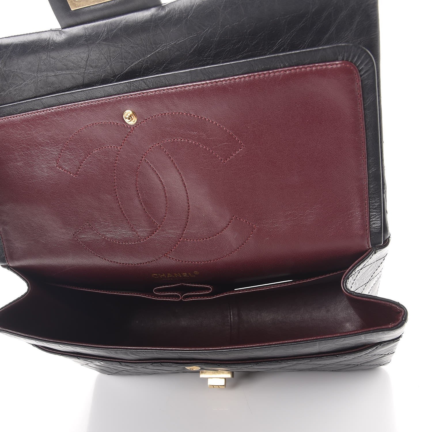 Chanel Aged Calfskin Quilted 2.55 Reissue 227 Flap Black 6 of 10