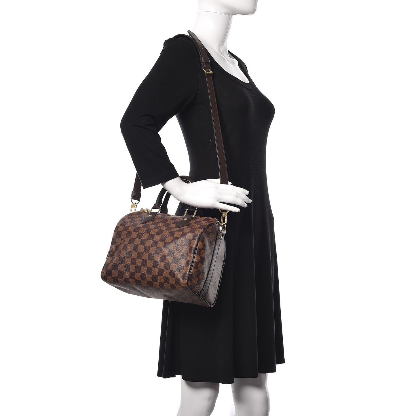 Damier Ebene Speedy Bandouliere 25