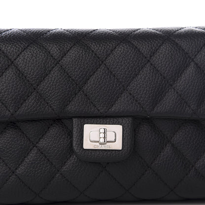 Chanel Grained Calfskin Quilted 2.55 Reissue Flap Belt Bag Clutch Black 8 of 8