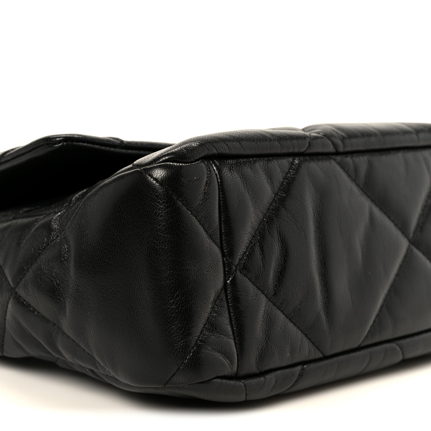 Chanel Goatskin Quilted Large Chanel 19 Flap Black 9 of 10