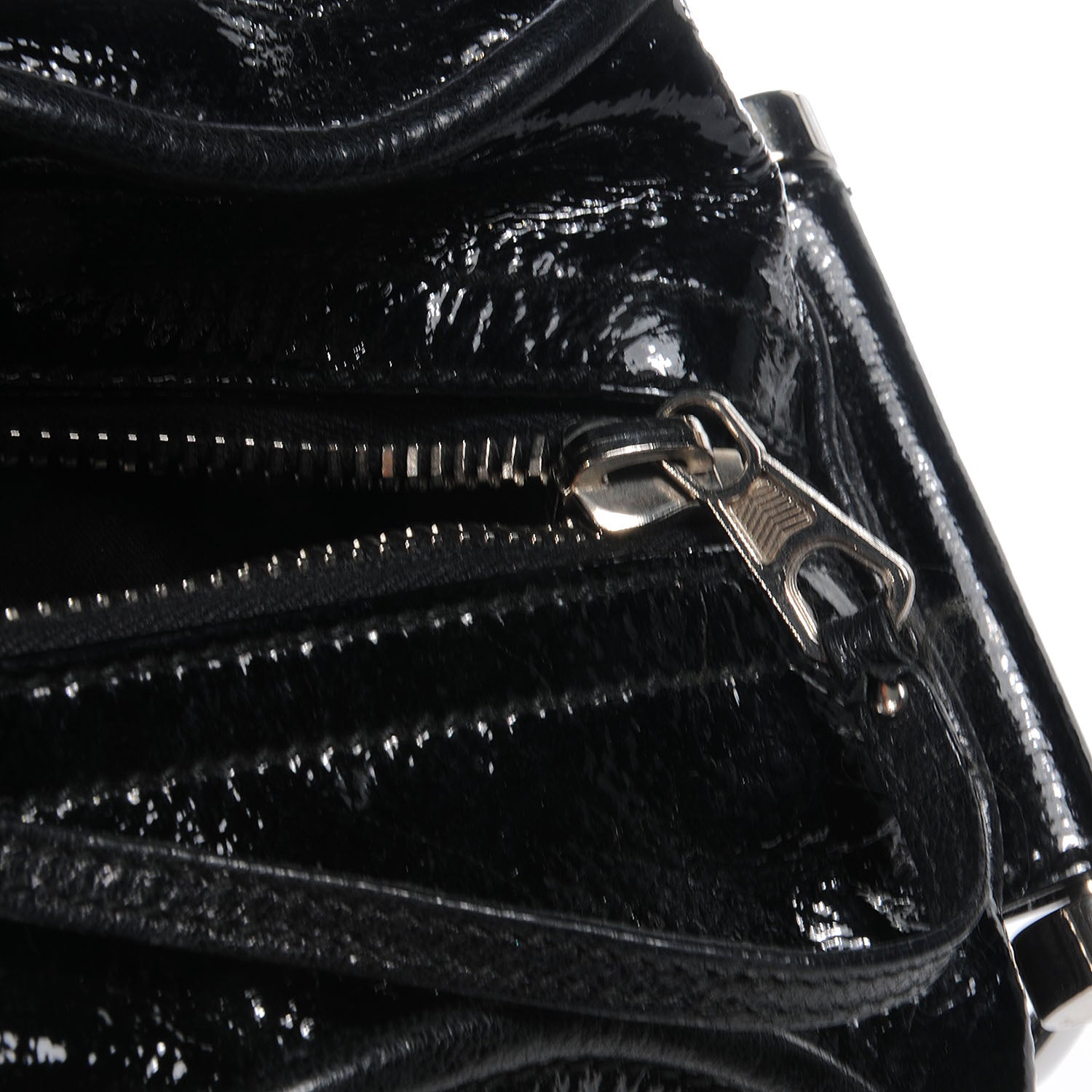 Balenciaga Leather Embossed Logo Satchel Black 8 of 10