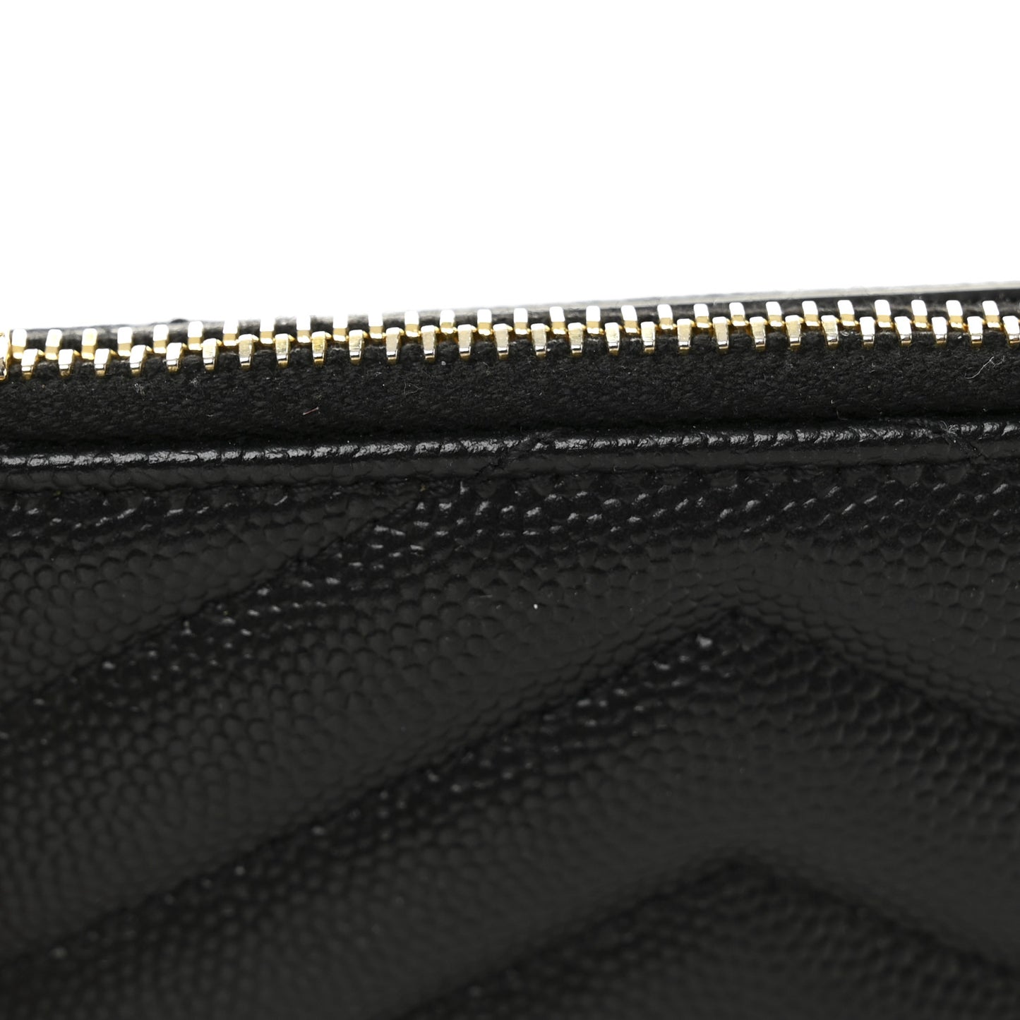 Grain De Poudre Matelasse Chevron Monogram Zipped Card Case Black