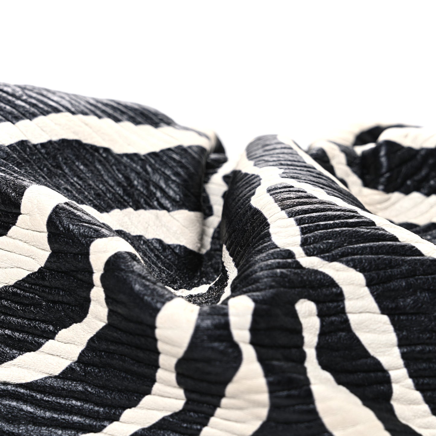 Nappa Zebra Print The Pouch Oversized Clutch White Black