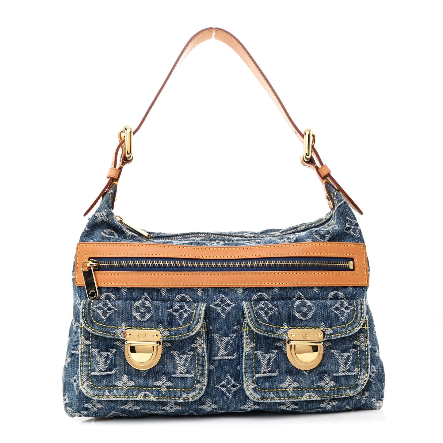 Monogram Denim Baggy PM Blue