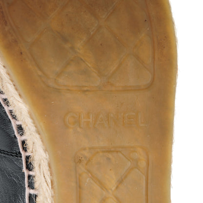 Chanel Lambskin CC Espadrilles 37 Black 7 of 11