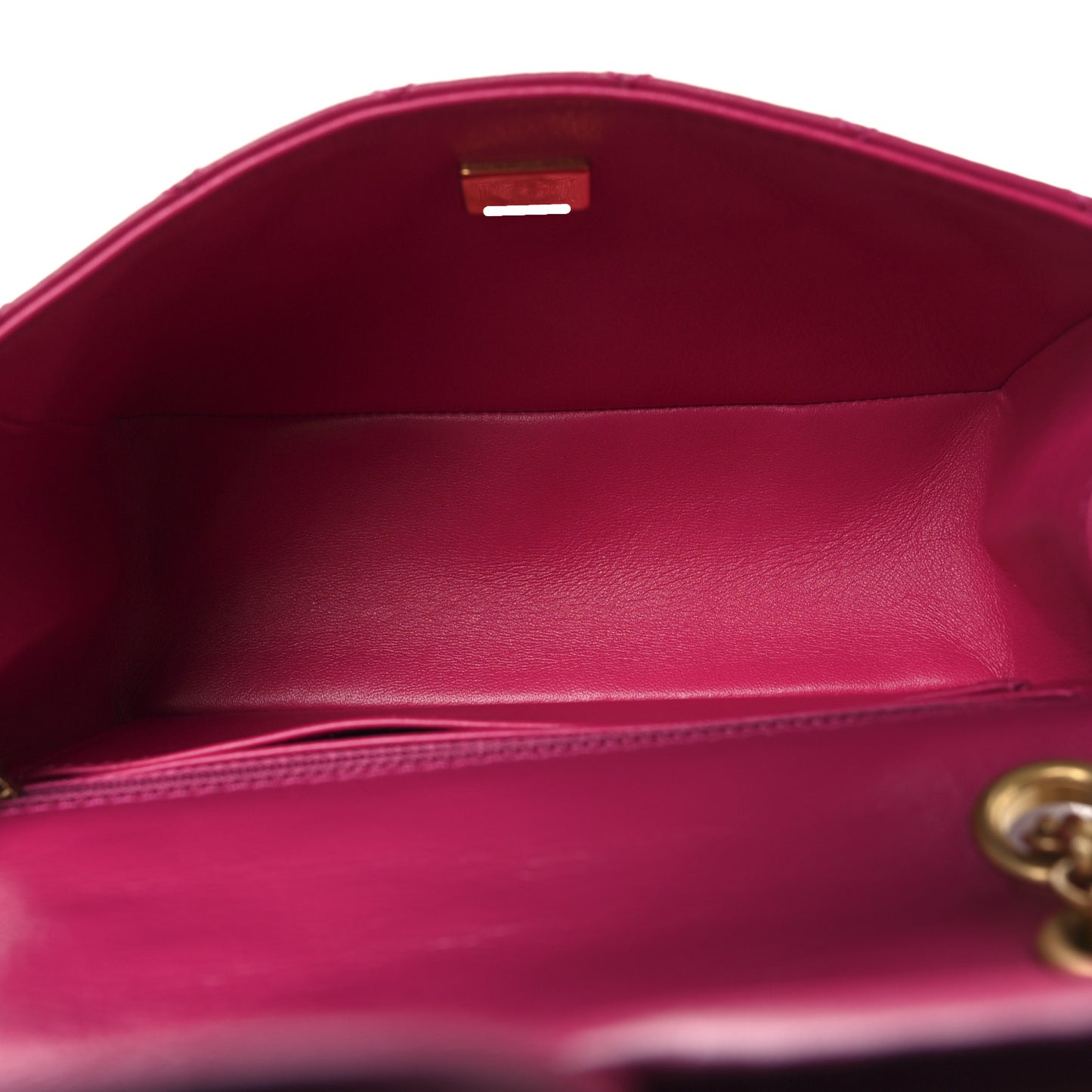 Aged Calfskin Quilted 2.55 Reissue Mini Flap Fuchsia