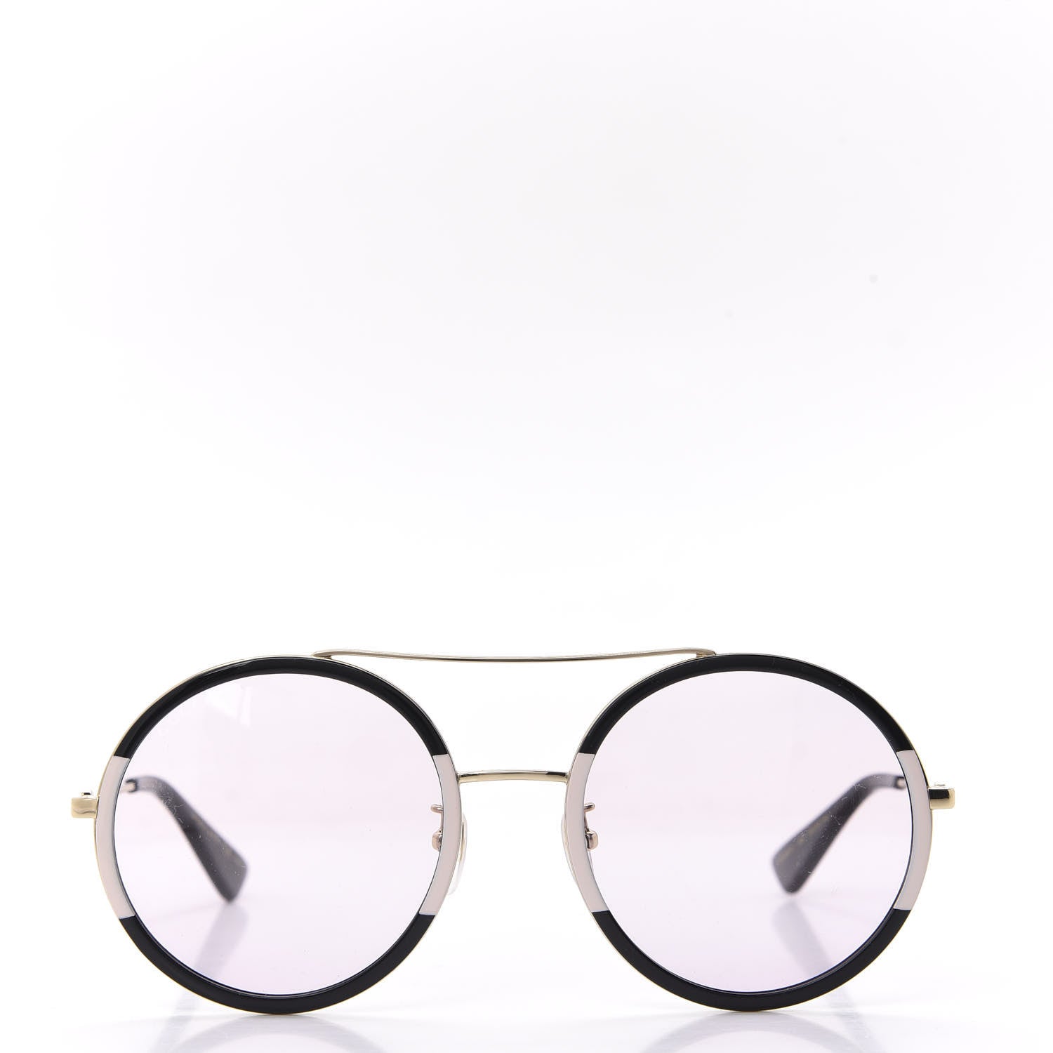 Gucci Round Sunglasses GG 0061S Gold Pink 2 of 8