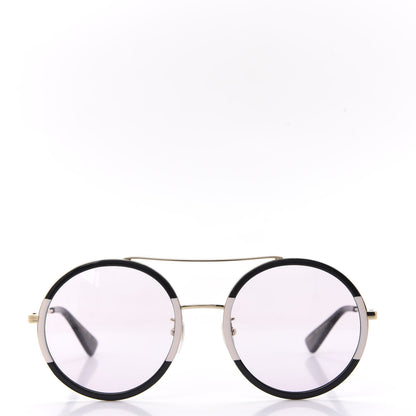 Gucci Round Sunglasses GG 0061S Gold Pink 2 of 8