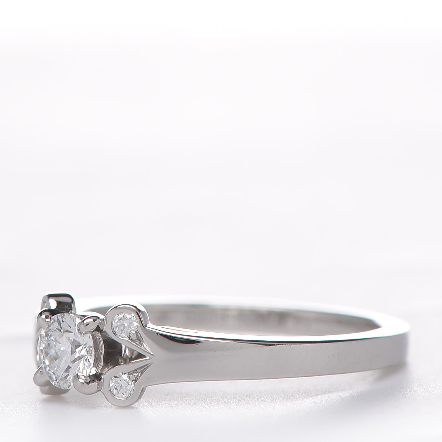 Cartier Platinum Diamond .23ct Ballerine Solitaire Engagement Ring 50 5.25 5 of 8