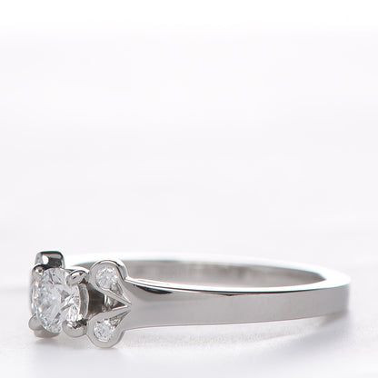 Cartier Platinum Diamond .23ct Ballerine Solitaire Engagement Ring 50 5.25 5 of 8