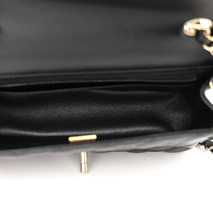 Chanel Lambskin Quilted Mini Rectangular Flap Black 5 of 11
