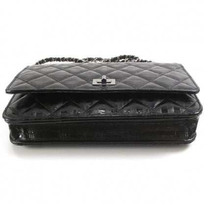 Chanel Striped Reissue Wallet On Chain Black 4 of 11