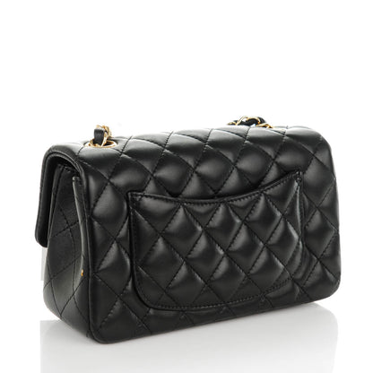 Chanel Lambskin Quilted Mini Rectangular Flap Black 3 of 7