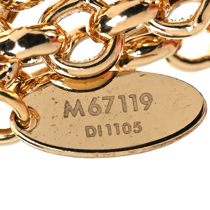 Louis Vuitton Metal Enamel Fleur De Monogram Bag Charm Dore 4 of 4