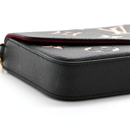 Louis Vuitton Empreinte Monogram Giant Felicie Pochette Black Beige 9 of 13