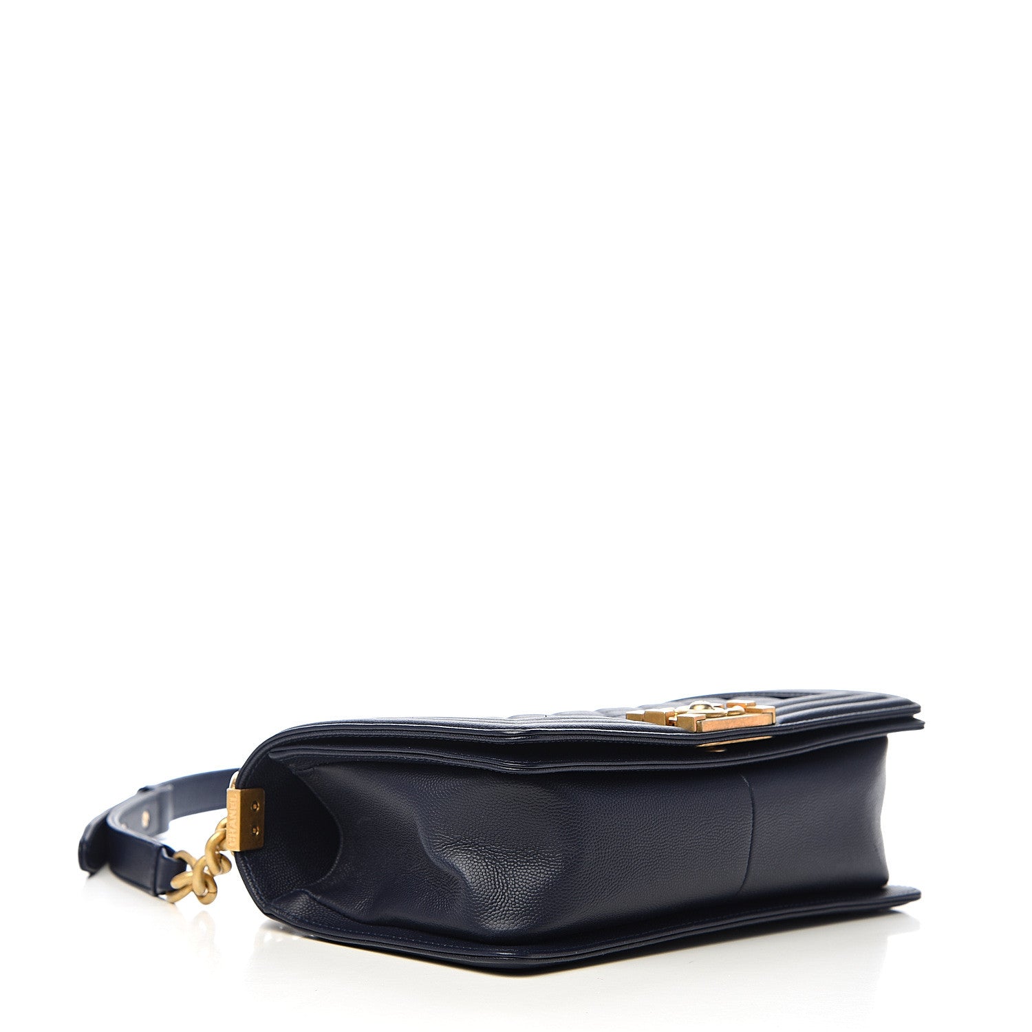 Chanel Caviar Quilted Medium Boy Flap Dark Blue 3 of 10
