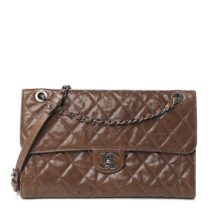 Chanel Crumpled Grained Calfskin Jumbo CC Crave Flap Beige 1 of 11