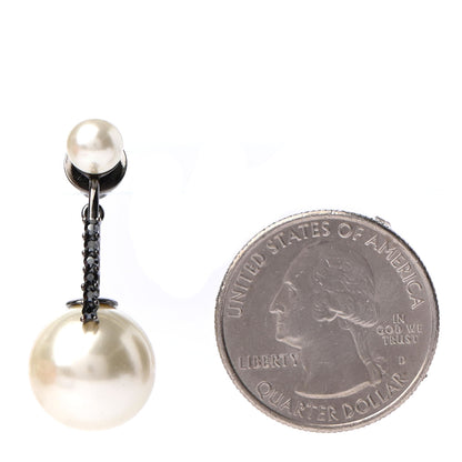 Christian Dior Crystal Pearl My ABCDior I Tribale Earring Black Silver 2 of 4