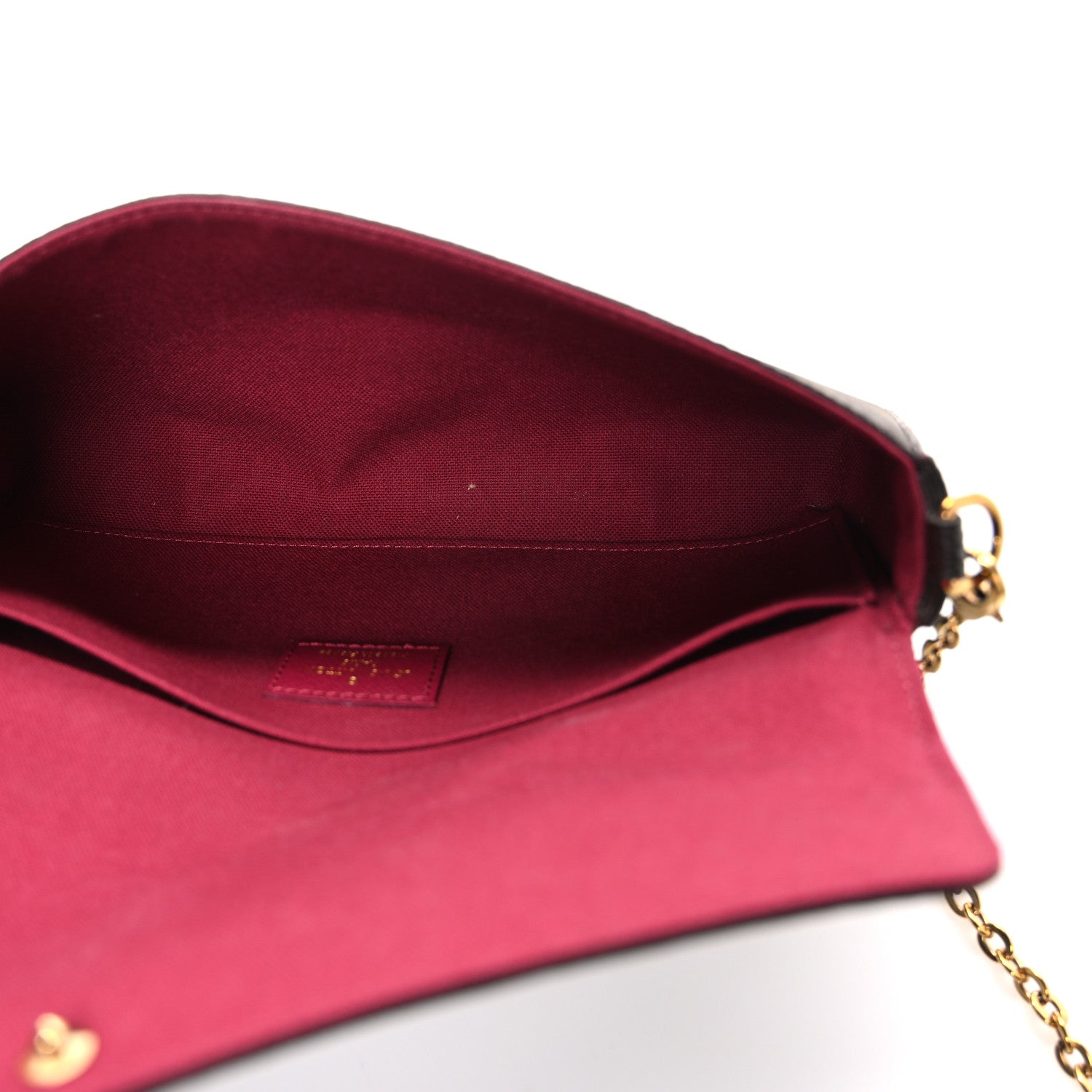 Louis Vuitton Monogram Pochette Felicie Chain Wallet Fuchsia 5 of 10
