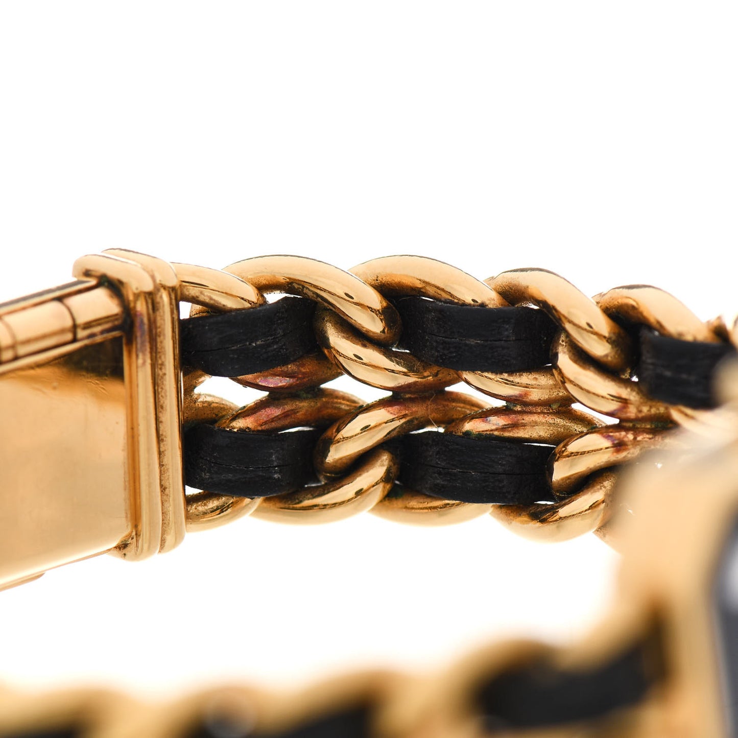 Stainless Steel Lambskin 20mm Chain Premiere Quartz Watch Gold L
