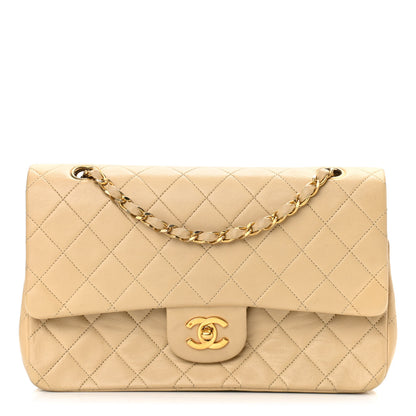 Chanel Lambskin Quilted Medium Double Flap Beige 1 of 17