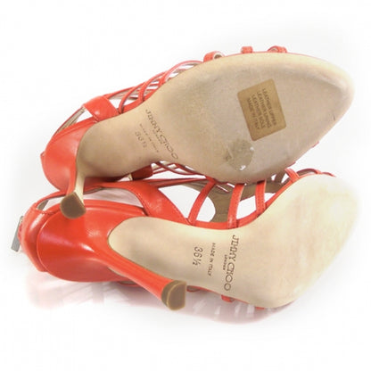 Jimmy Choo Kidskin Samoa Sandals 36.5 Orange 5 of 7