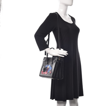 Saint Laurent Calfskin Love Patchwork Baby Sac De Jour Black 5 of 17