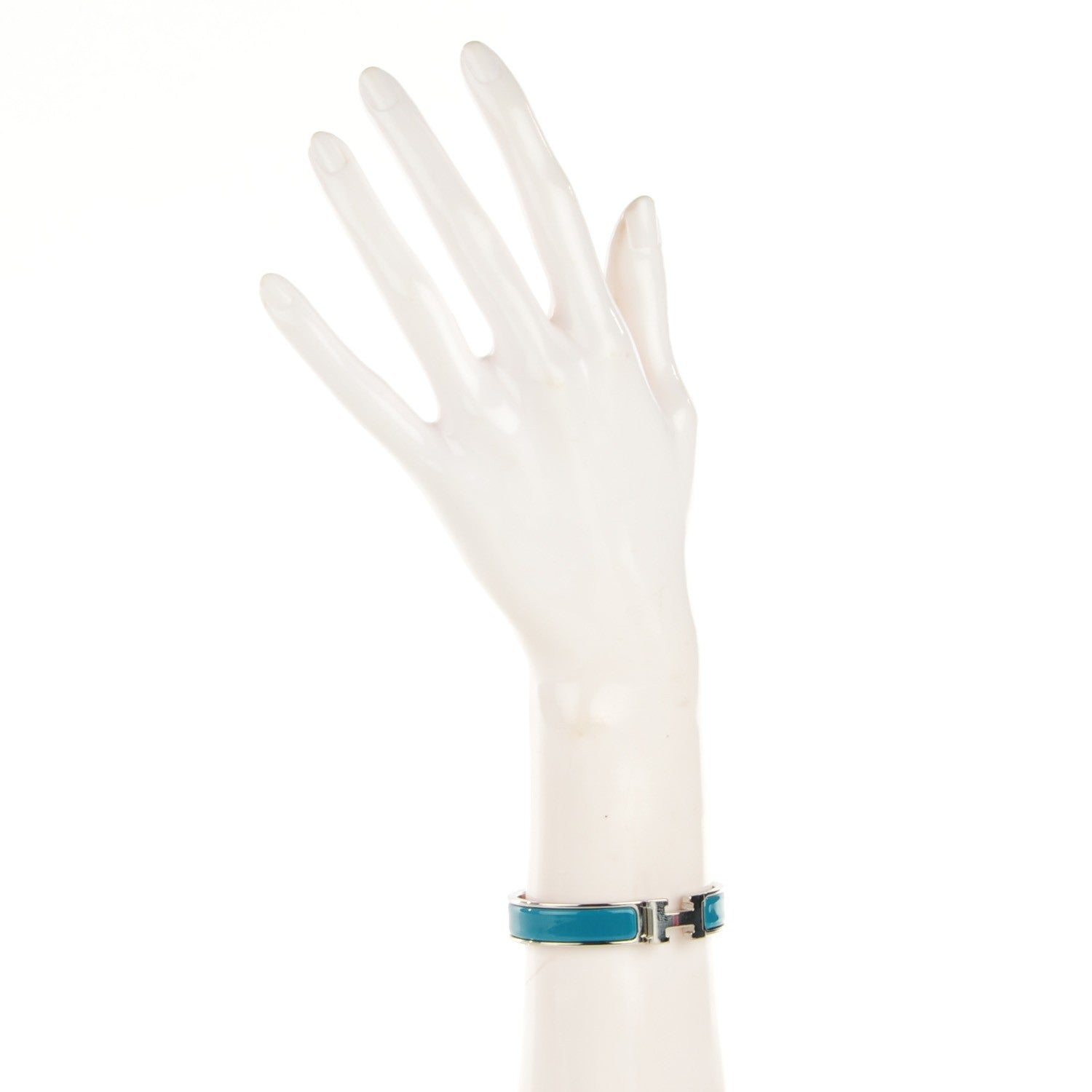 Hermes Enamel Narrow Clic Clac H Bracelet PM Bleu Indien 2 of 6