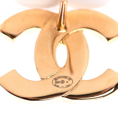Chanel Metal CC Paris Button Stud Earrings Gold 4 of 5