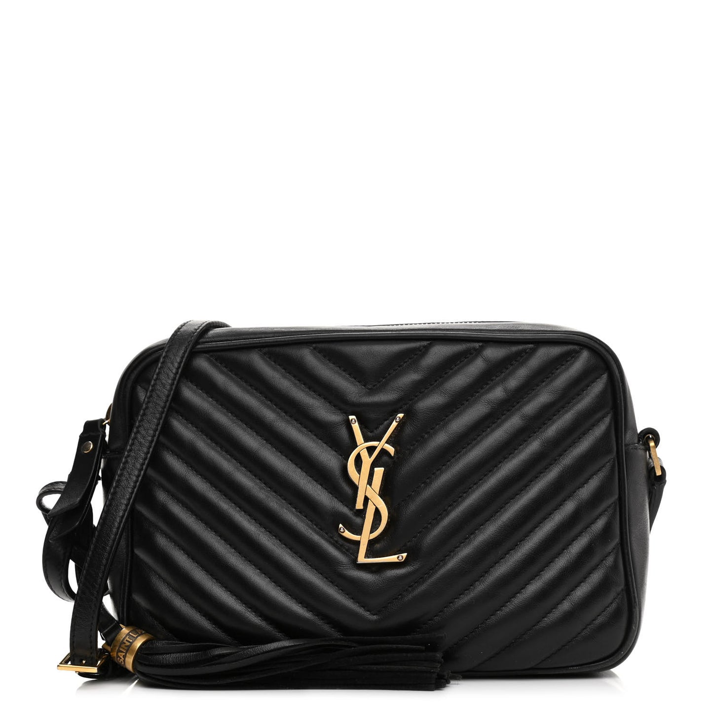 Calfskin Matelasse Monogram Lou Camera Bag Black