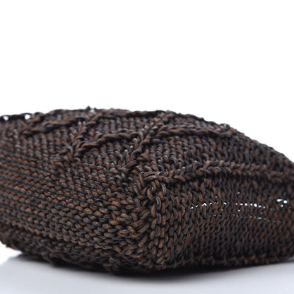 Chanel Calfskin Woven Tote Dark Brown 7 of 9