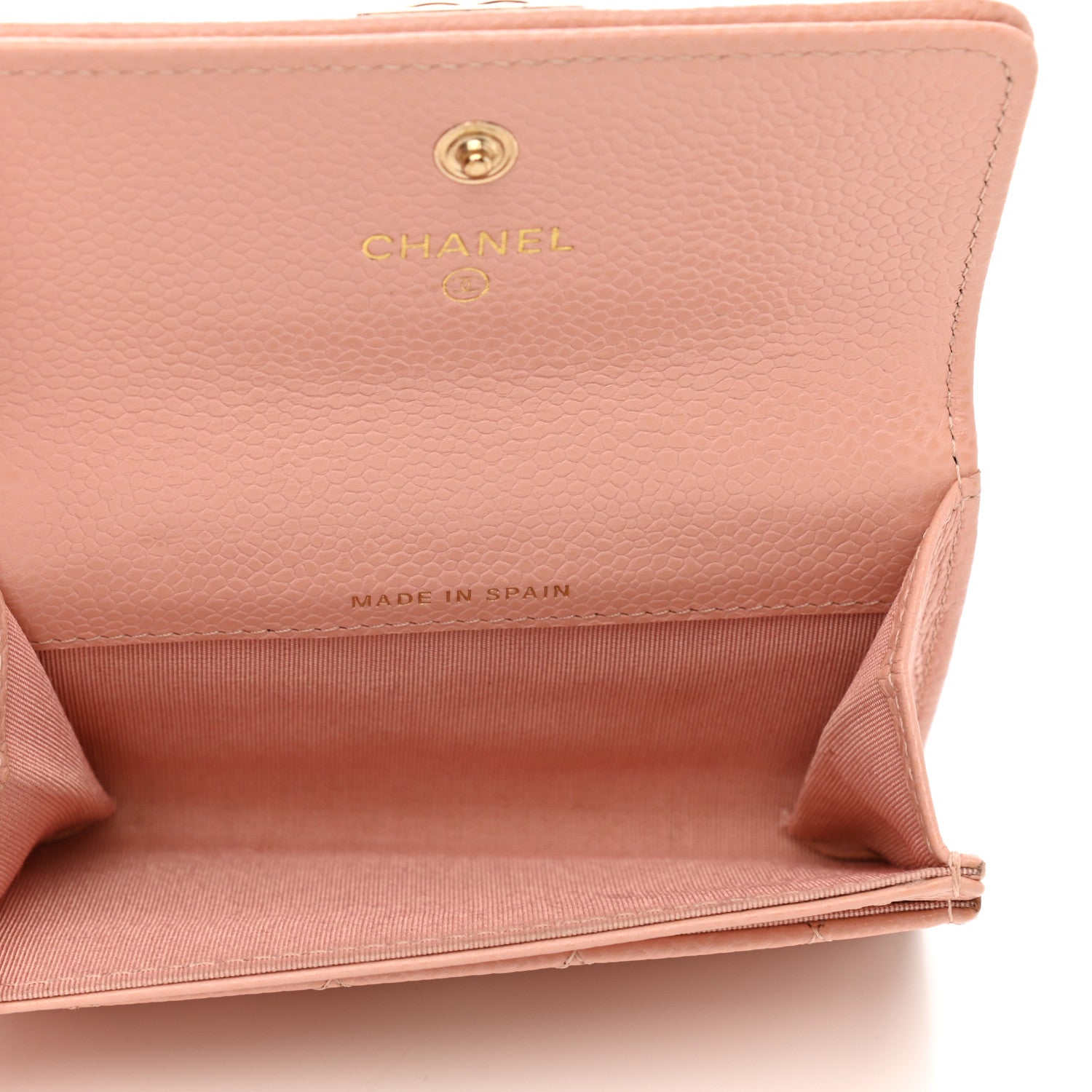 Chanel Caviar Quilted Boy Card Holder Wallet Light Pink 5 of 14