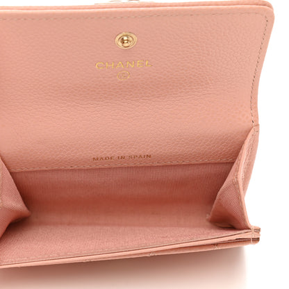 Chanel Caviar Quilted Boy Card Holder Wallet Light Pink 5 of 14