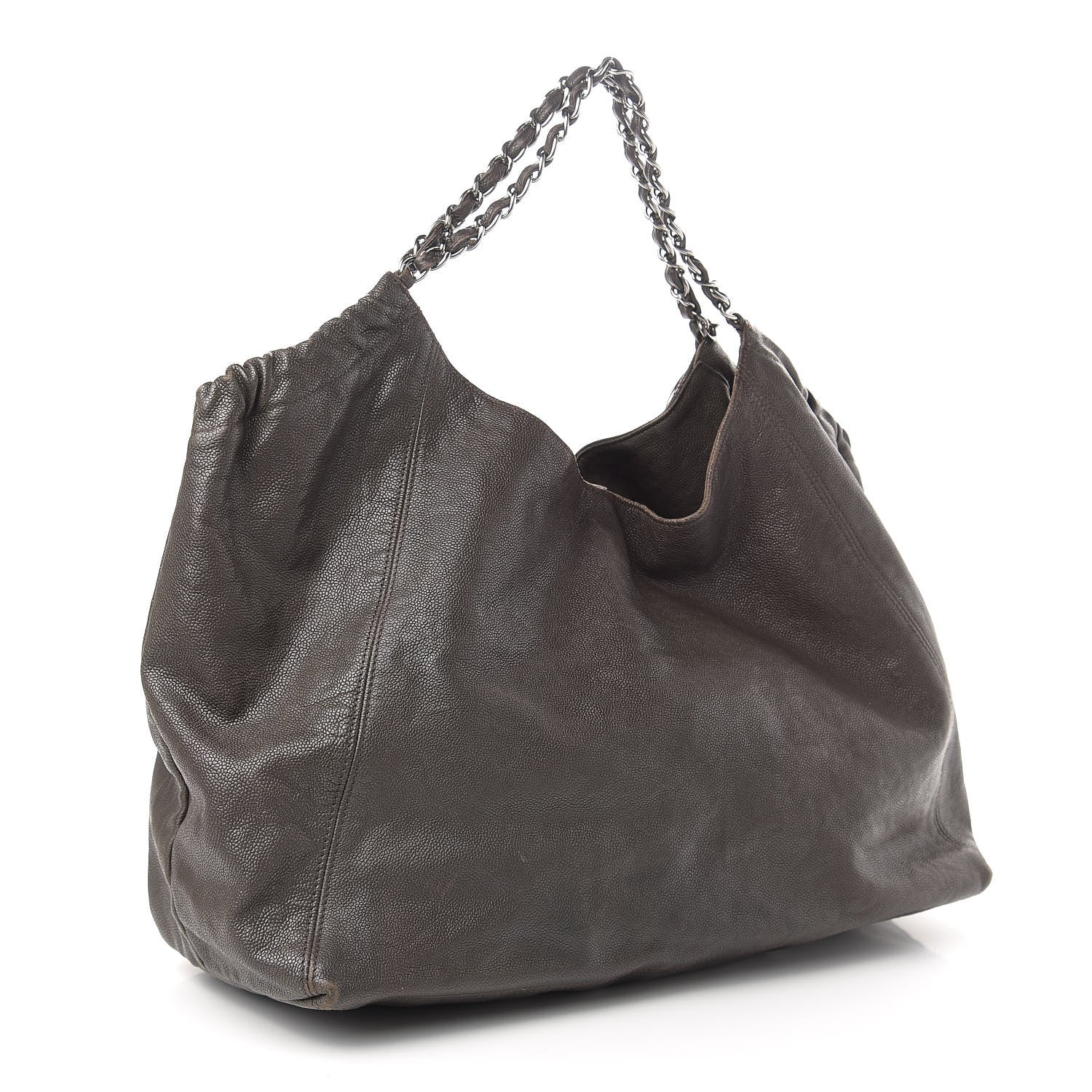 Chanel Distressed Caviar XL Coco Cabas Brown 3 of 11