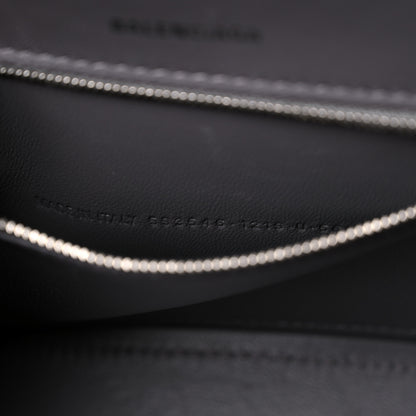 Balenciaga Shiny Box Calfskin Small Hourglass Top Handle Bag Dark Grey 7 of 11