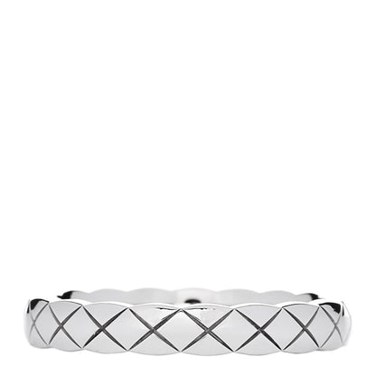 Chanel 18K White Gold Mini Coco Crush Ring 55 7.25 3 of 4