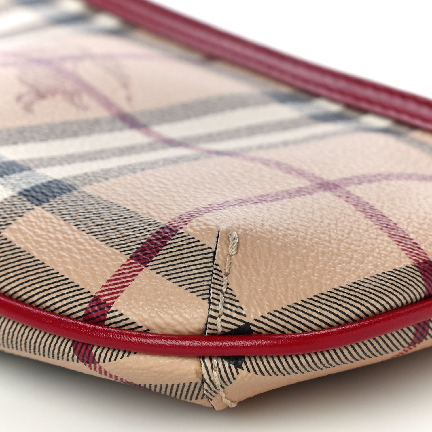 Burberry Haymarket Check Clara Pochette Military Red 10 of 10