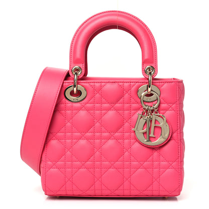 Christian Dior Lambskin Cannage Small My ABCDior Lady Dior Fraise 1 of 11