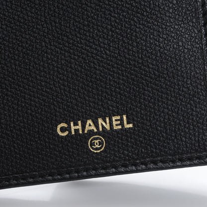 Chanel Grained Calfskin CC Button Wallet Black 6 of 9