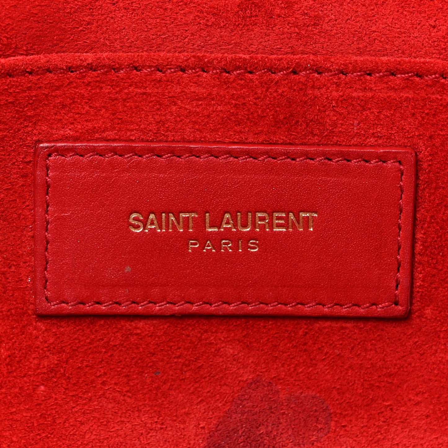 Calfskin Classic Y Ligne Clutch Red