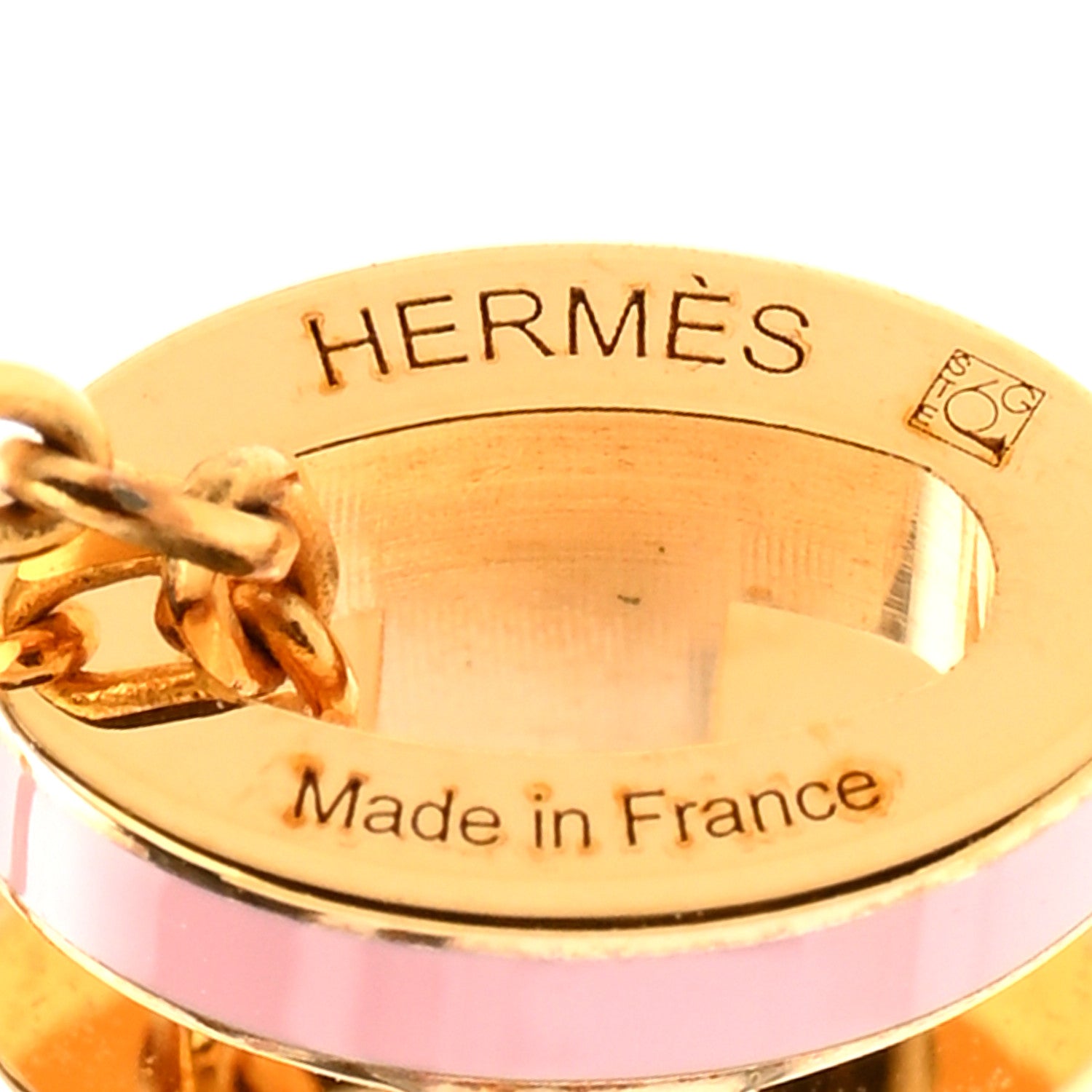 Hermes Lacquered Gold Mini Pop H Rocabar Pendant Necklace Malabar 6 of 7