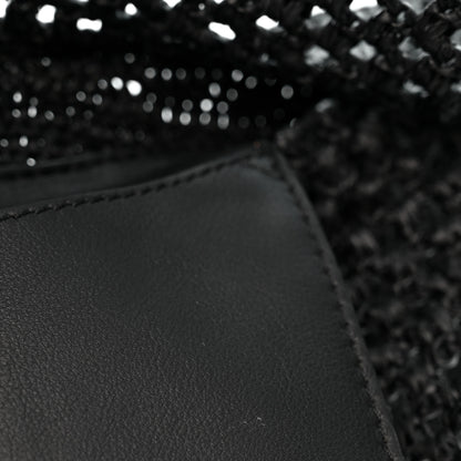 Loewe Raffia Donut Chain Medium Ola Shoulder Bag Black 10 of 12
