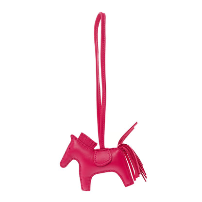 Hermes Milo Lambskin Grigri Rodeo Horse Bag Charm PM Rose Mexico 1 of 4